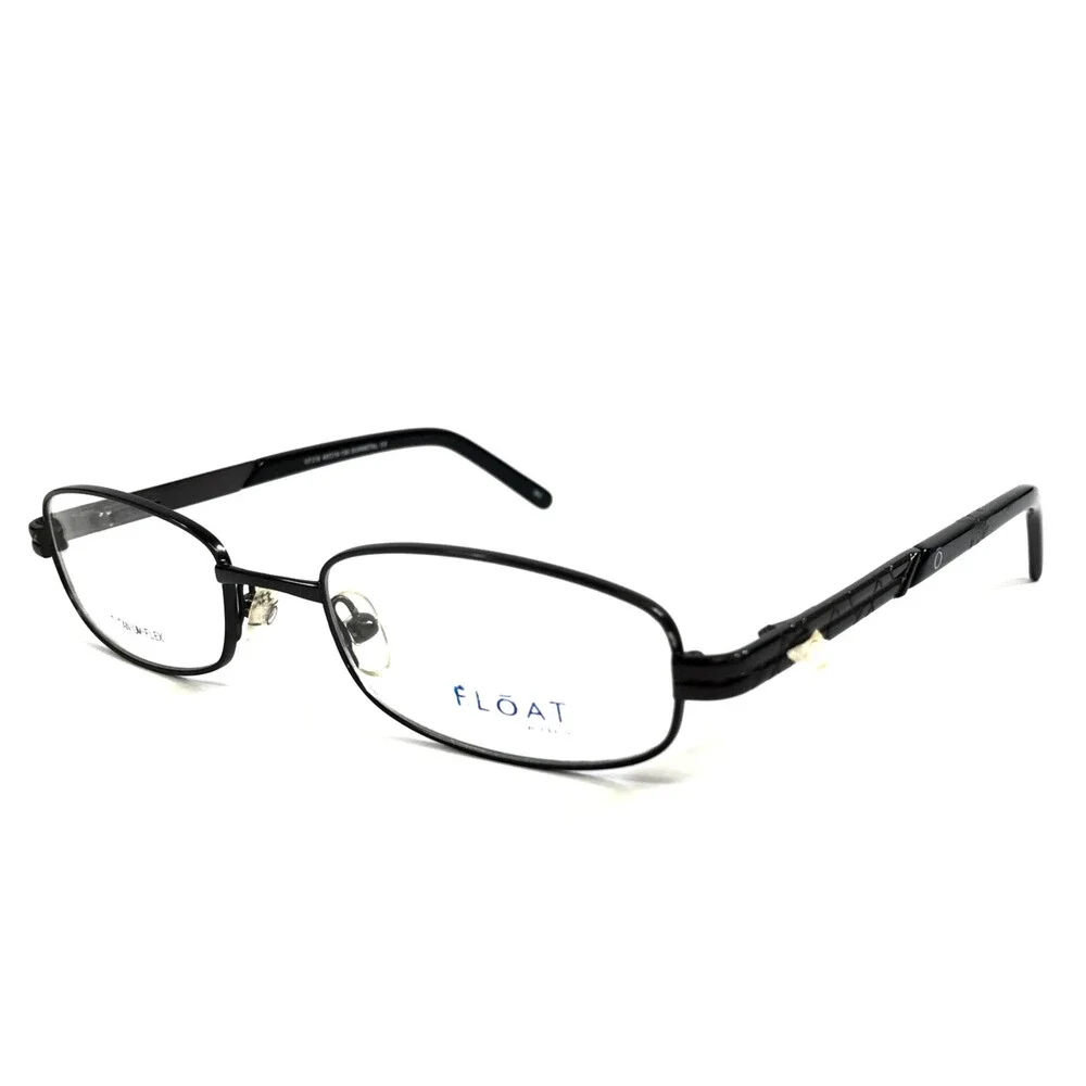 Float Kids Eyeglasses Frame KF316 GUNMETAL Rectangle Full Rim Titanium 48-18-130